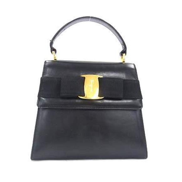 Salvatore Ferragamo Vara Black Leather handbag - Picture 1 of 7